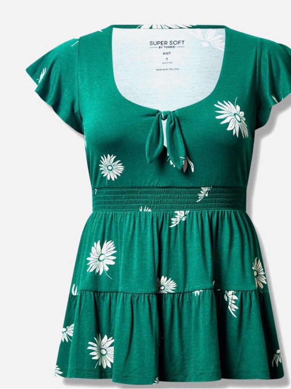 TORRID PLUS Babydoll Super Soft Floral Size 1X